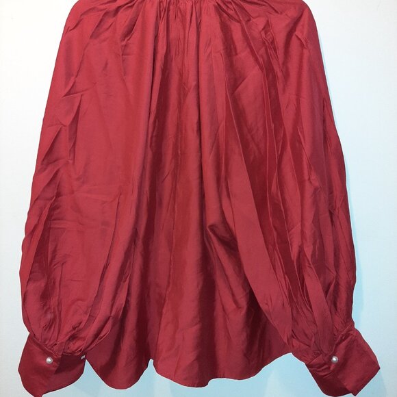 H&M red vneck blouse - Picture 5 of 5